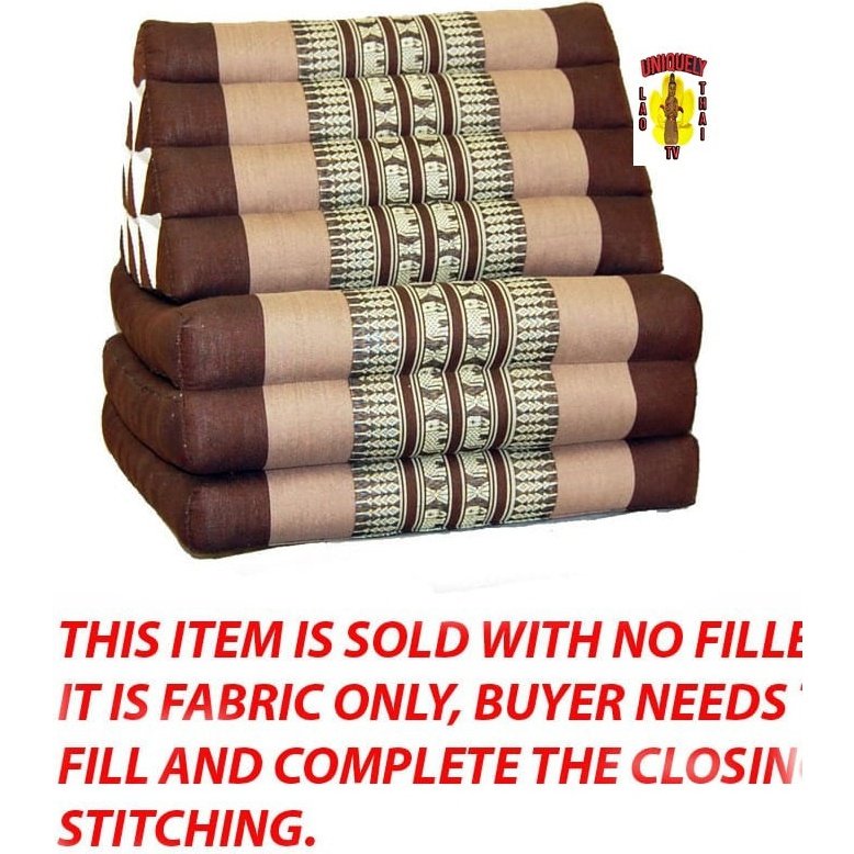 Triangle Pillow  with 3 Pads Brown Elephant NO Fill