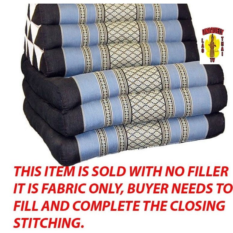 Triangle Pillow & 3 Pads Navy Blue Blue   No Fill