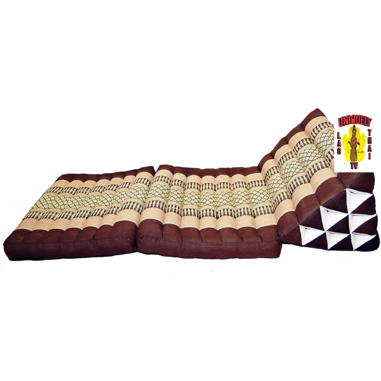 Triangle Pillow Pad Two Fold  Brown Tan White