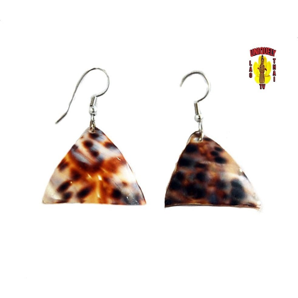 Triangle Seashell Hook Earring