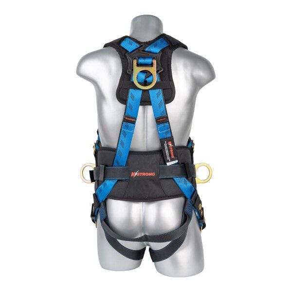 Kapture 5 Point Essential+ Full Body Harness - Dorsal D-Ring - Tongue Buckle Legs - Shoulder Pads & Waist Belt - All Sizes