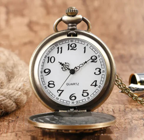 Vintage Eye, Blue Patina or Copper Pocket Watch