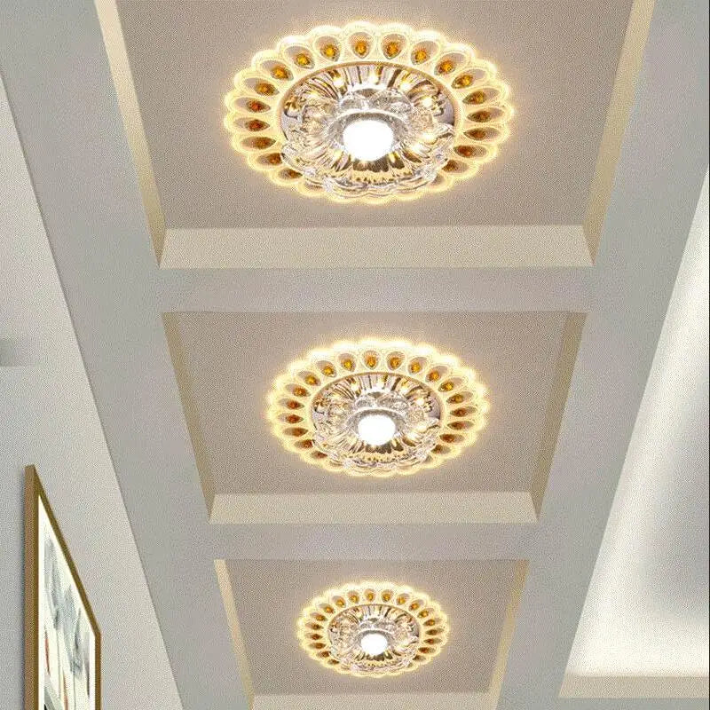 DecorBites™ Crystal Glass LED Ceiling Spot Light for Home Decor