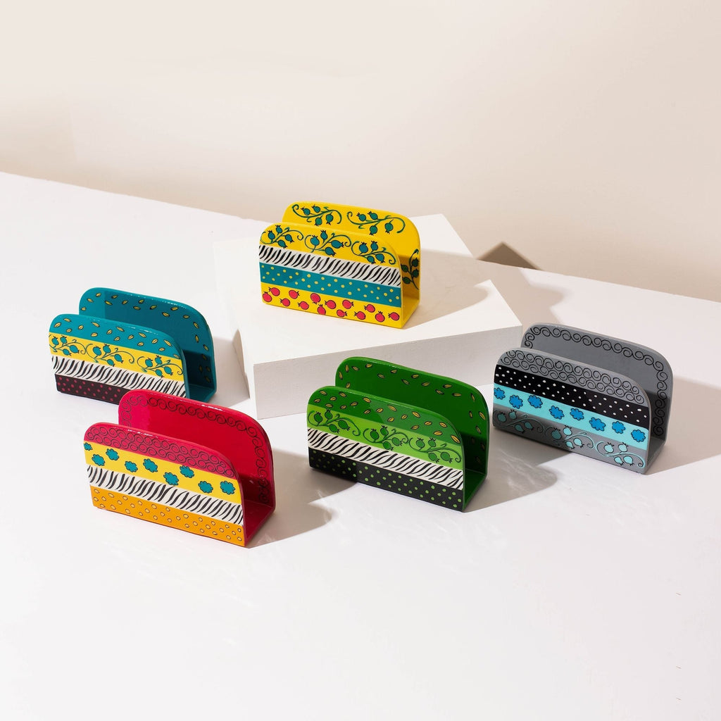 Stylish Napkin & Blessing Holder – Hand-Painted Aluminum – ColorPop Series