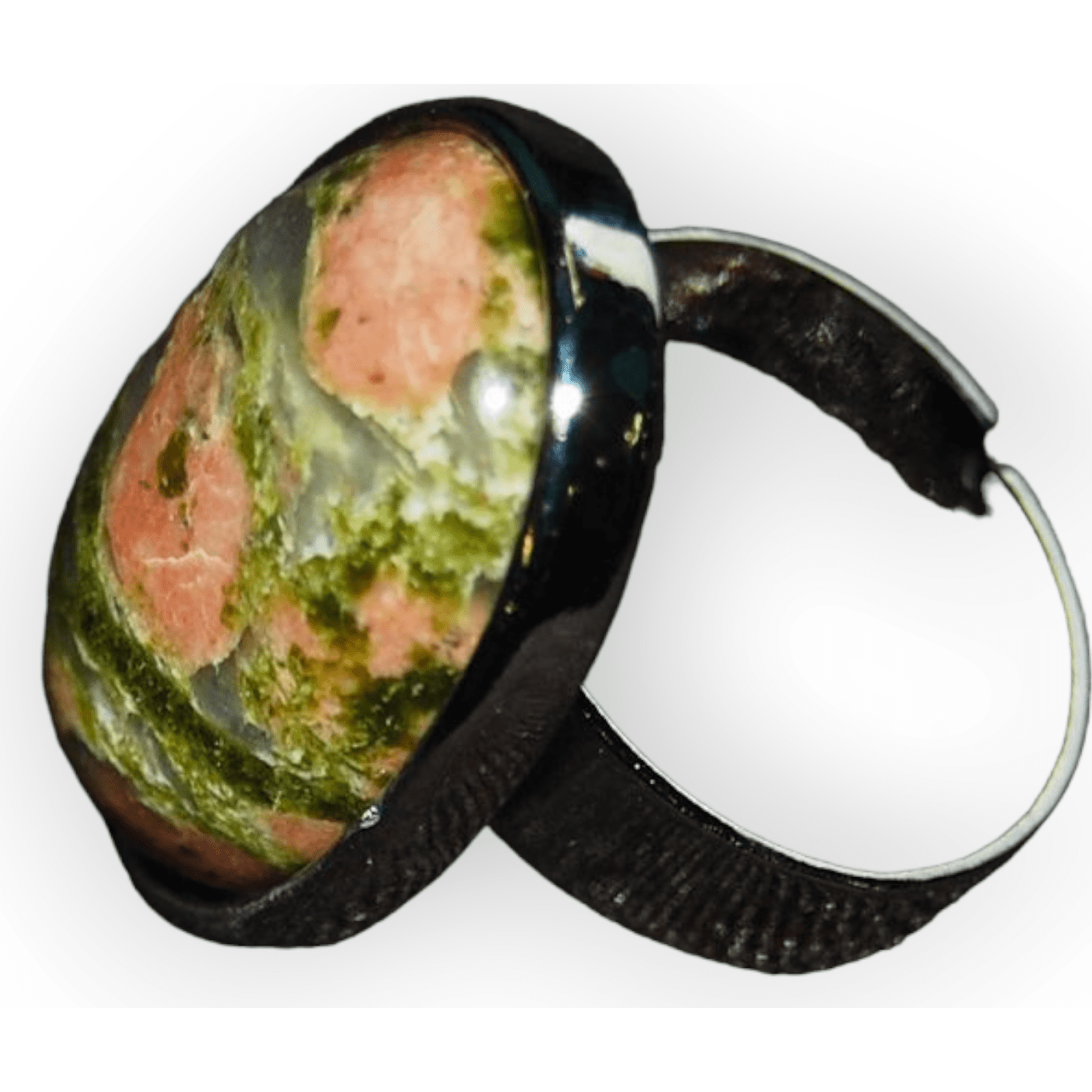 Unakite Finger Ring Adjustable Size Unisex