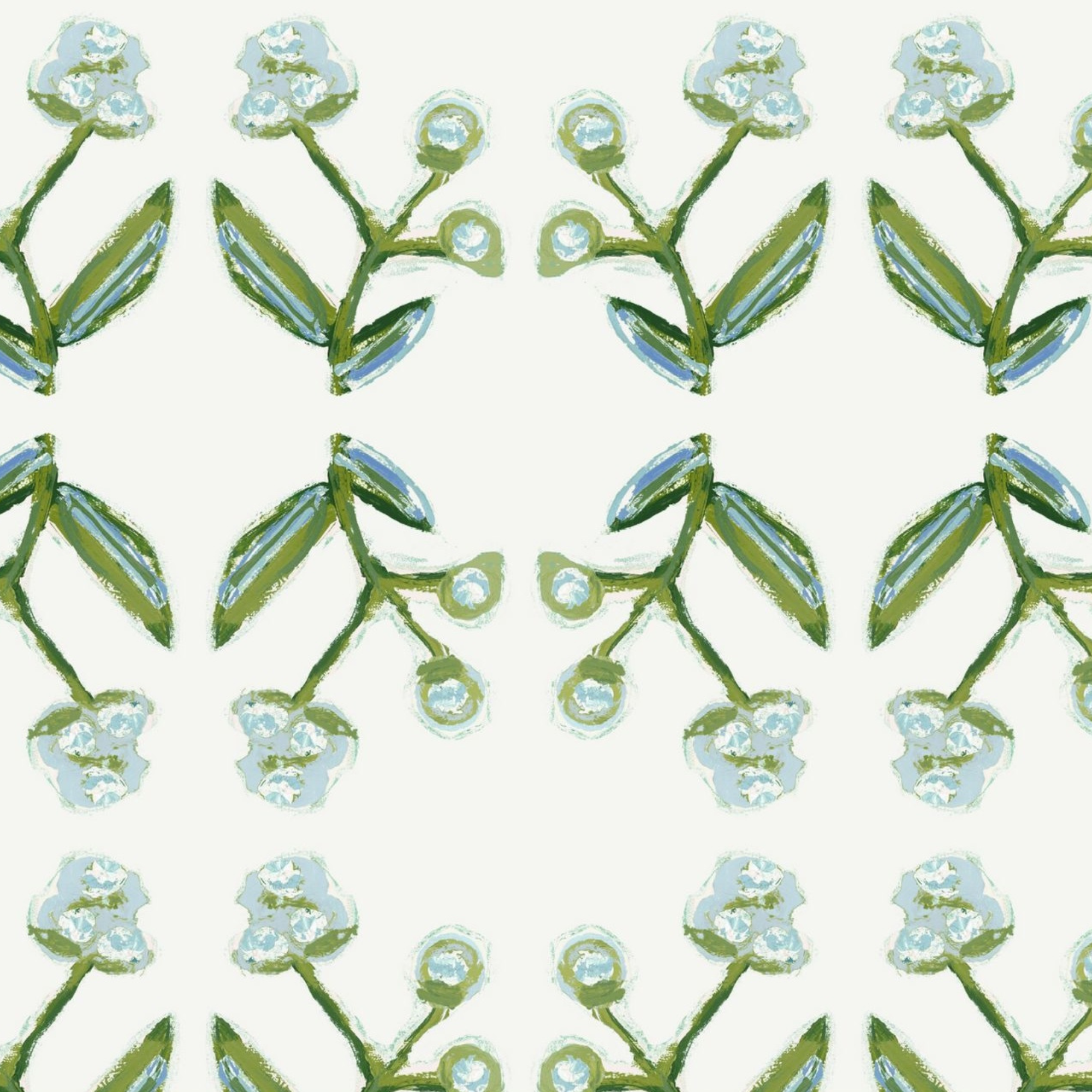 Antonia Fabric (Blue & Green)