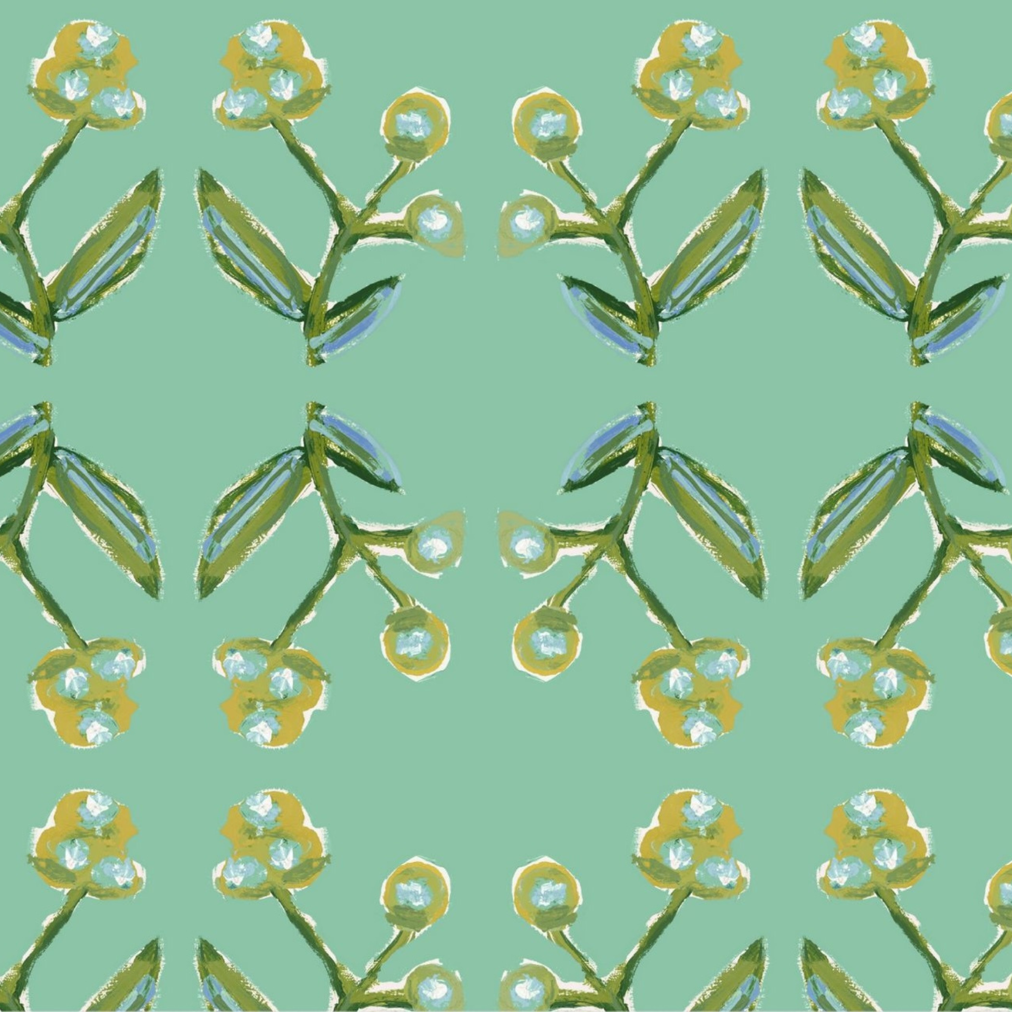 Antonia Fabric (Green & Citron)