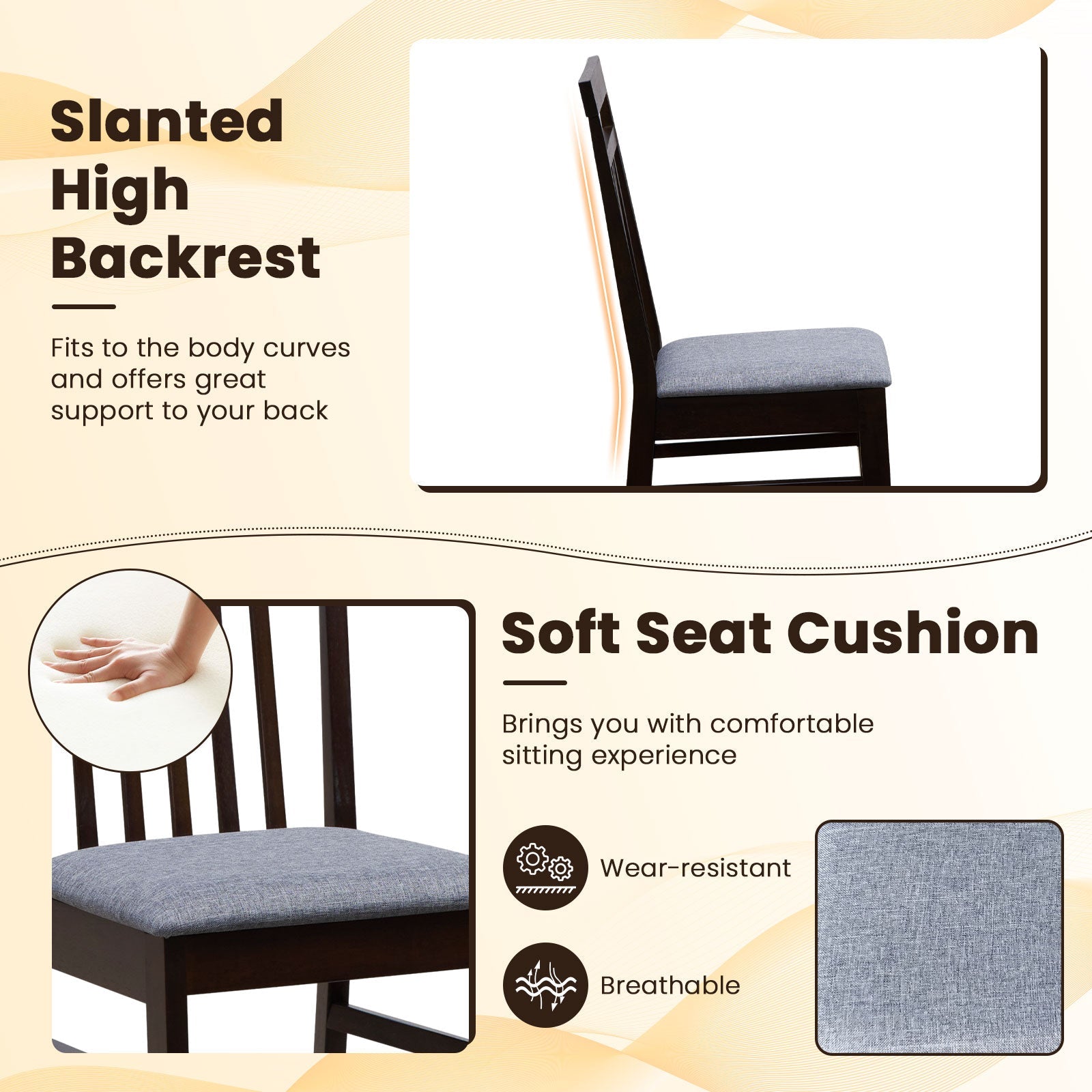 Upholstered Dining Chair Set of 2