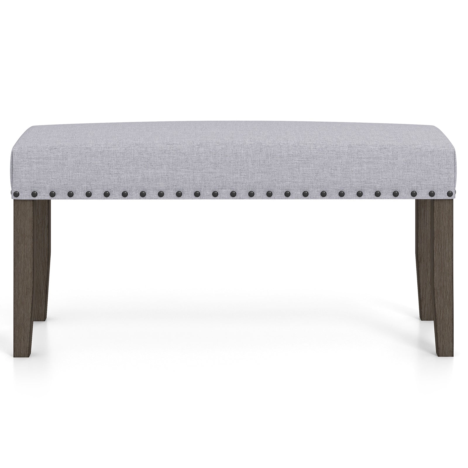 42.5 Inch Upholstered Entryway Bench End of Bed Bench-Gray