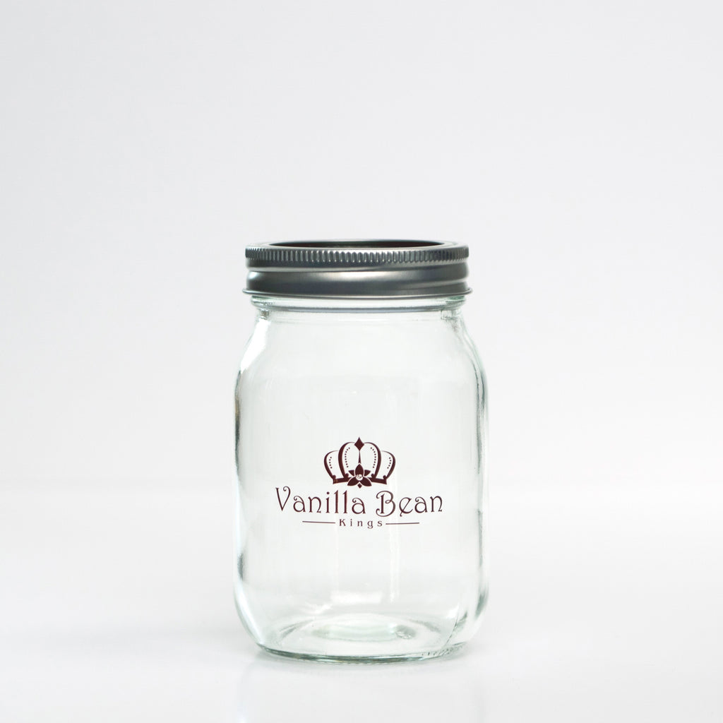 Mason Jars for Homemade Vanilla Extract & Canning (Standard Mouth) - Pint & Quart Sizes