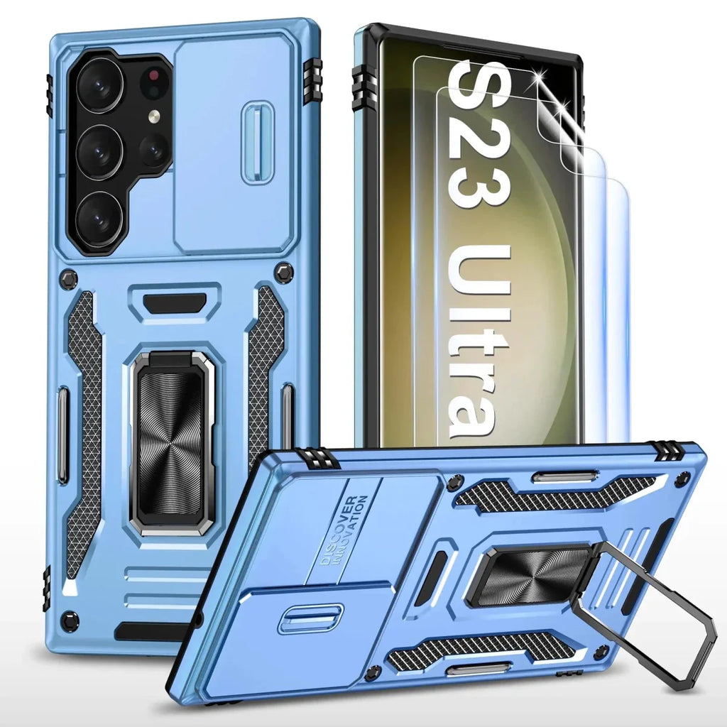 Samsung S23 Ultra 5G Case - Shockproof Protection with Built-in Camera Cover