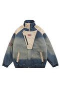 Vintage Embroidered Thickened Denim Jacket