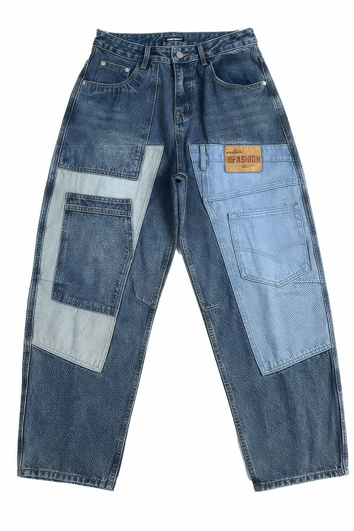 Vintage Washed 15oz Denim Cargo Pants – Loose Fit