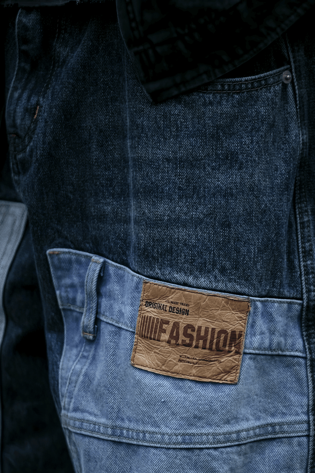 Vintage Washed 15oz Denim Cargo Pants – Loose Fit
