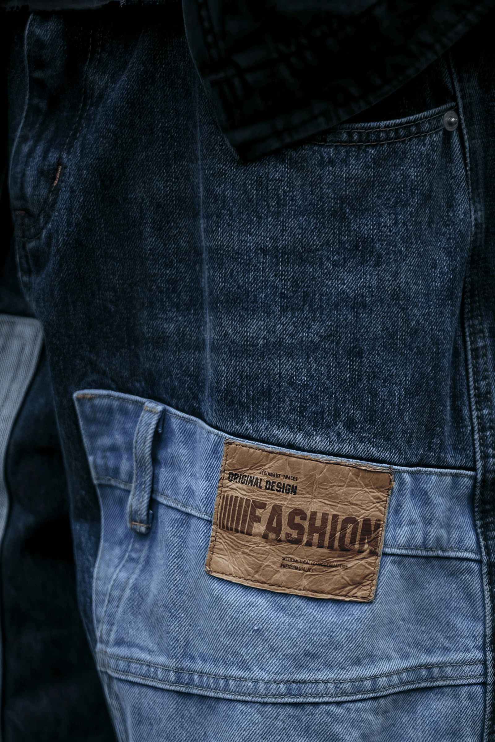 Vintage Washed 15oz Denim Cargo Pants – Loose Fit
