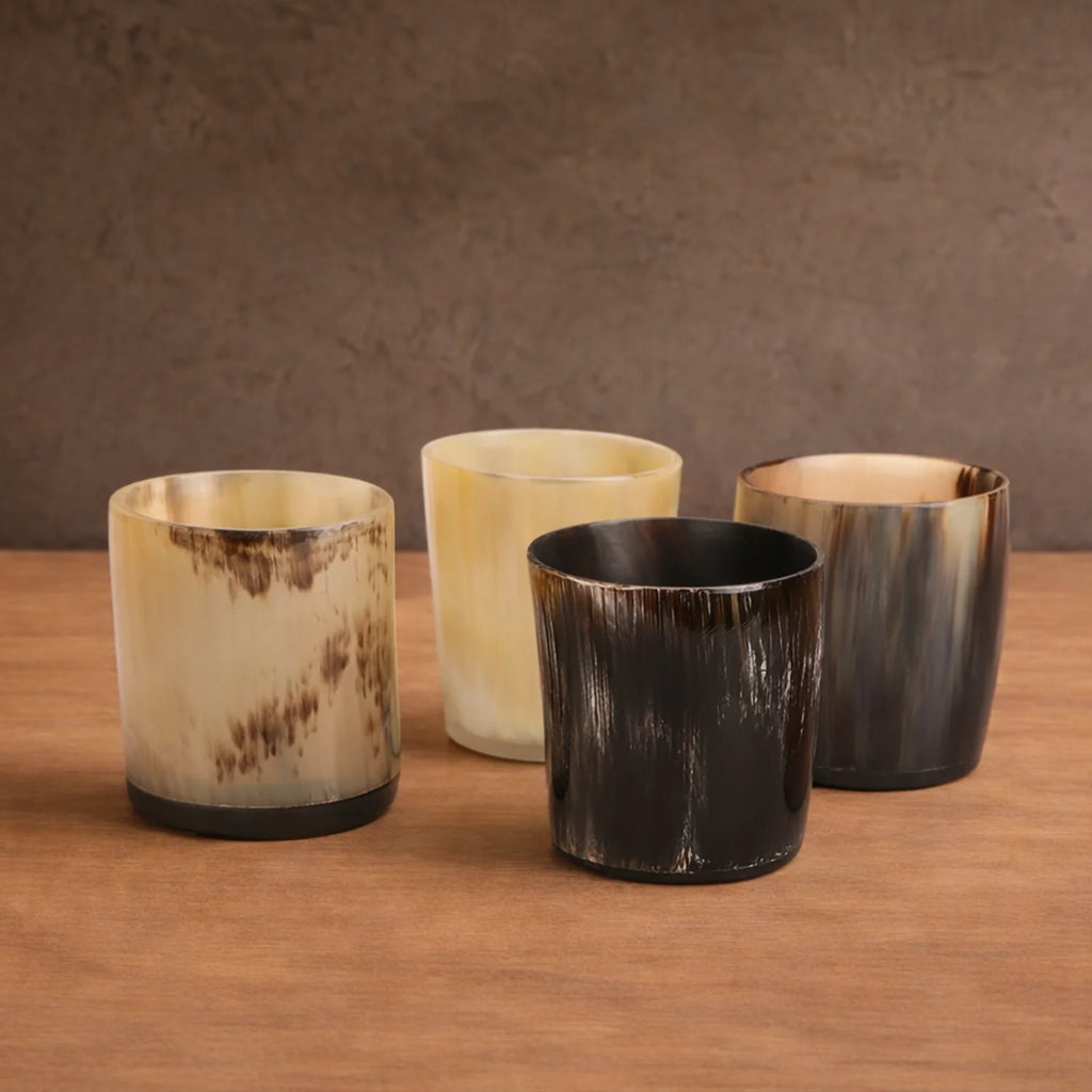 Buffalo Horn Whiskey Shot Glasses 6.5 oz - (Pack of 12)