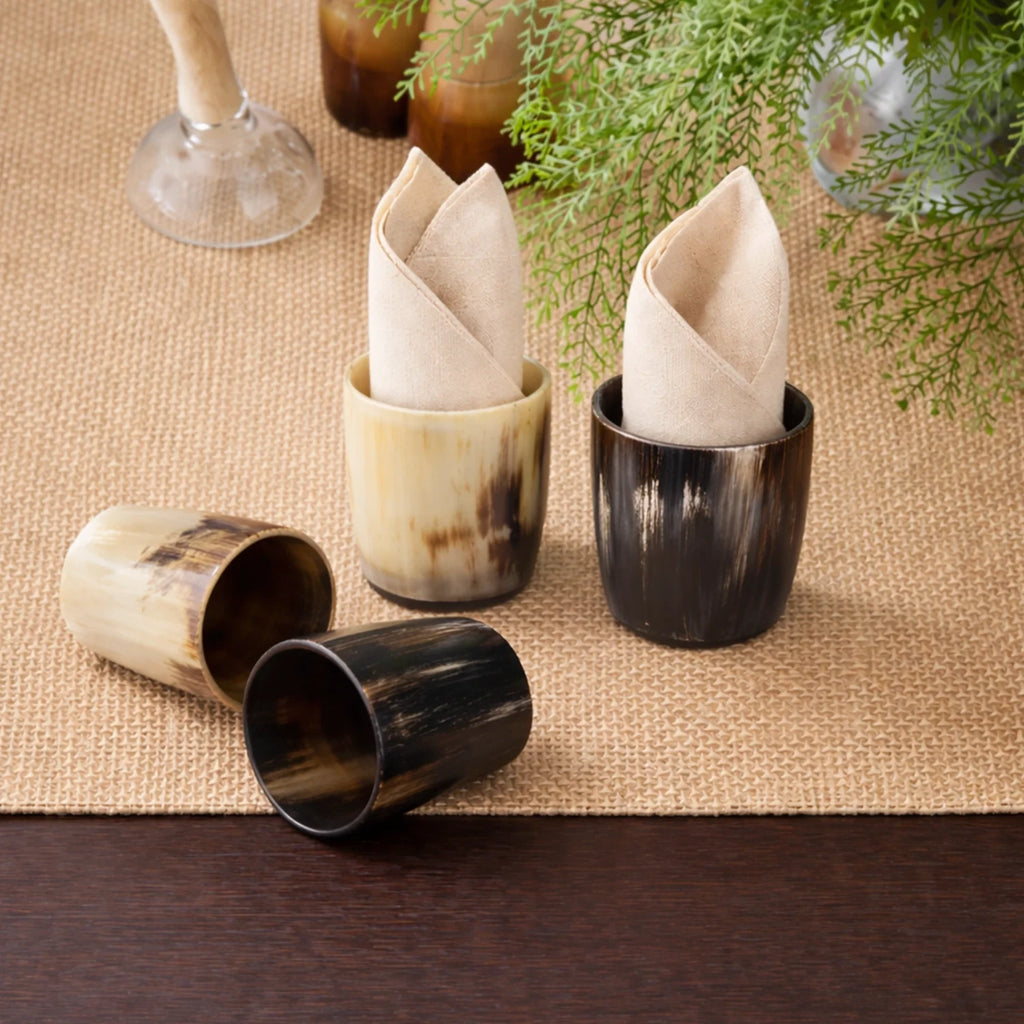 Buffalo Horn Whiskey Shot Glasses 6.5 oz - (Pack of 6)