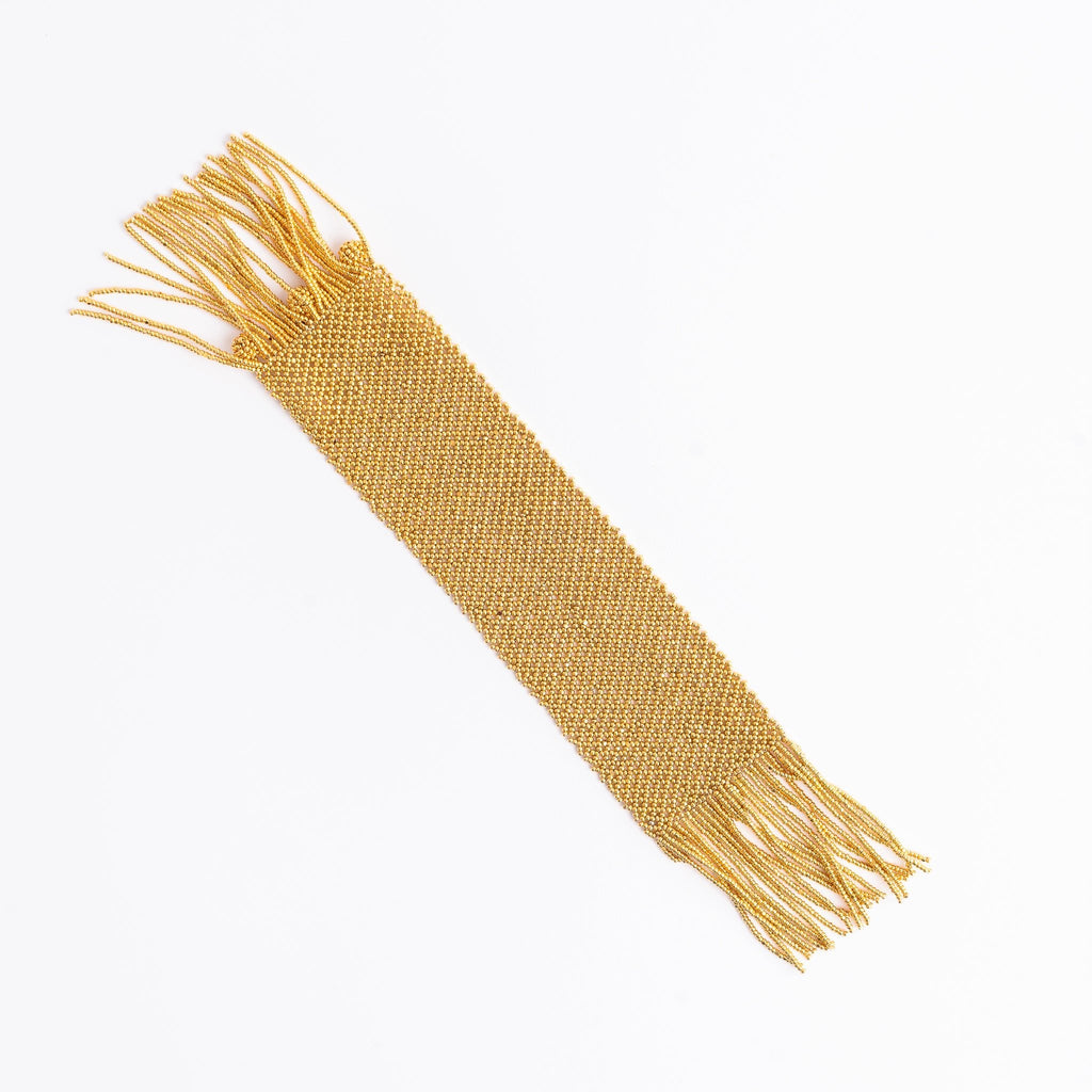 Golden Fringe Cuff Bracelet