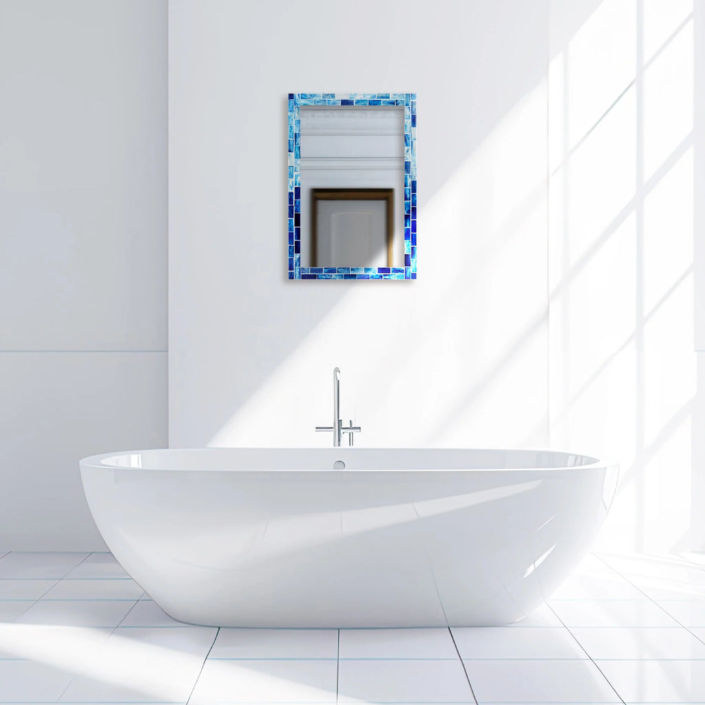 Make To Order Indigo Mirror Bone Inlay Collection in 8 Sizes