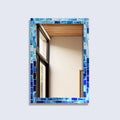 Make To Order Indigo Pattern Mirror Bone Inlay Collection - 24x36 inches