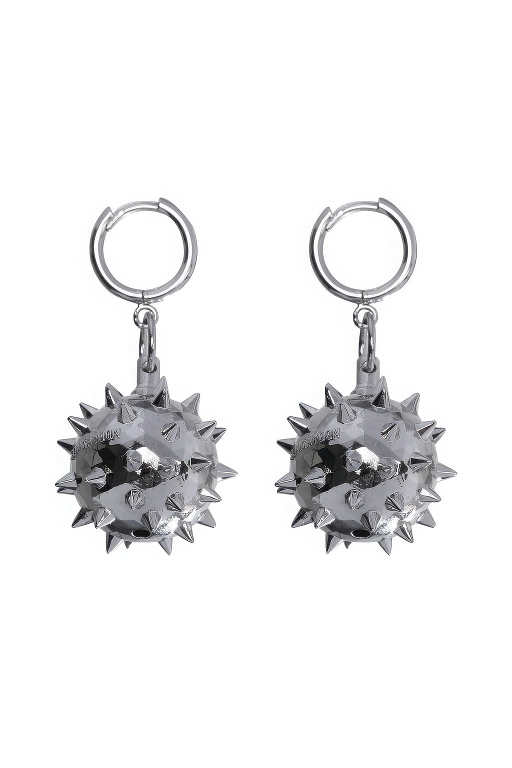 Warrior Chain Ball Earrings – Edgy & Unisex Statement Piece (Pair)