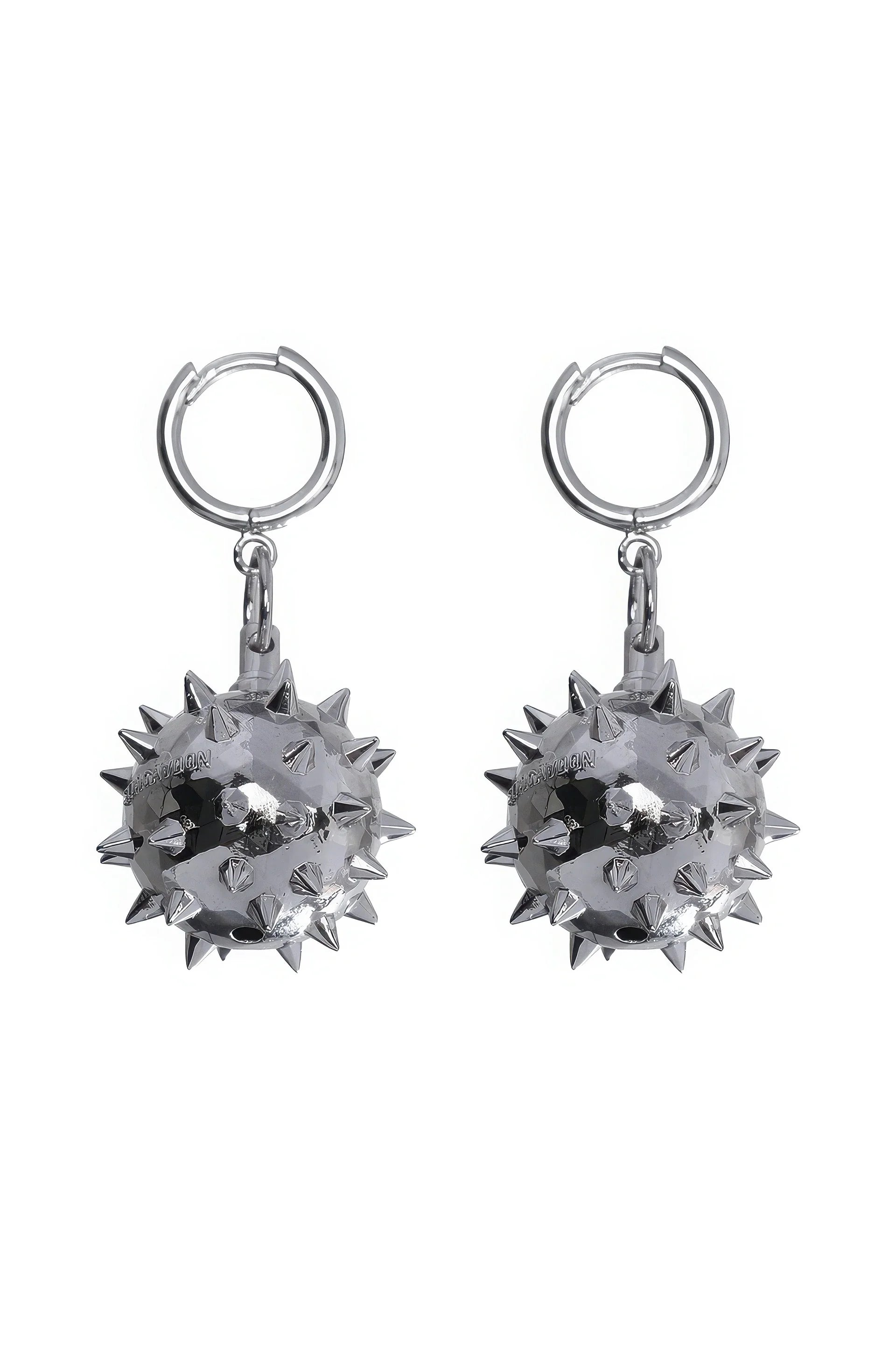 Warrior Chain Ball Earrings – Edgy & Unisex Statement Piece (Pair)