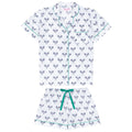Women's Tennis Navy Short PJ Set