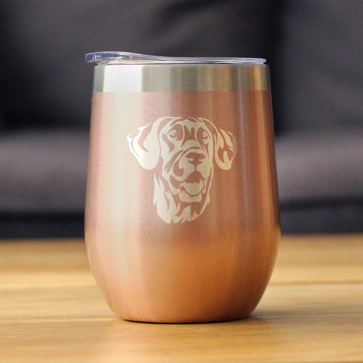 Great Dane Face - Wine Tumbler