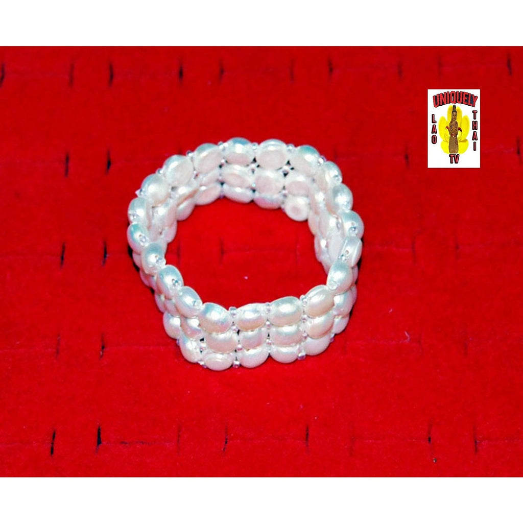 White Pearl Cuff Bracelet