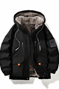 Winter Work Jacket for Men – Hooded, Warm, Fleece Lined
