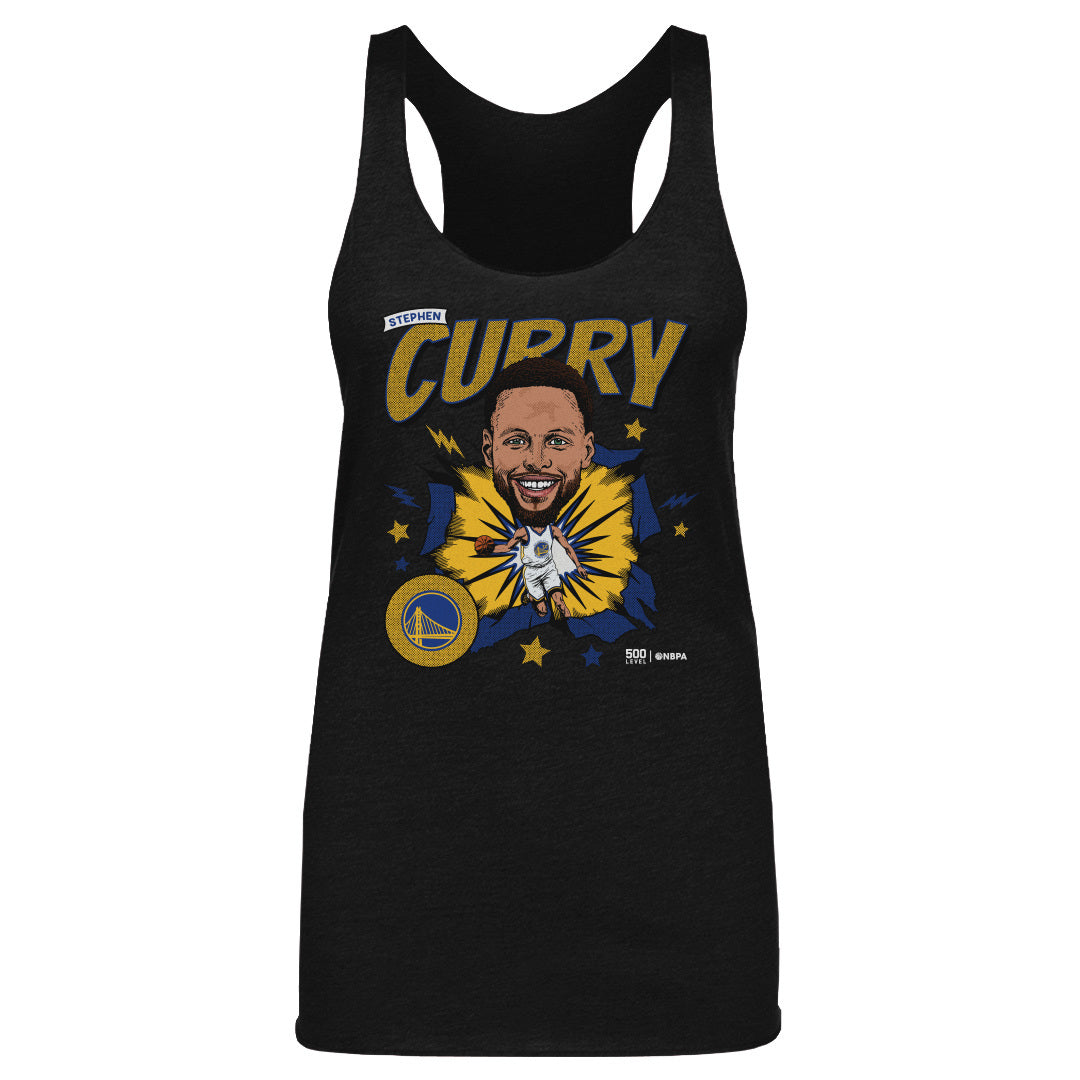 Steph Curry Golden State Warriors Caricature WHT