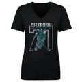 Macklin Celebrini San Jose Number Outline WHT