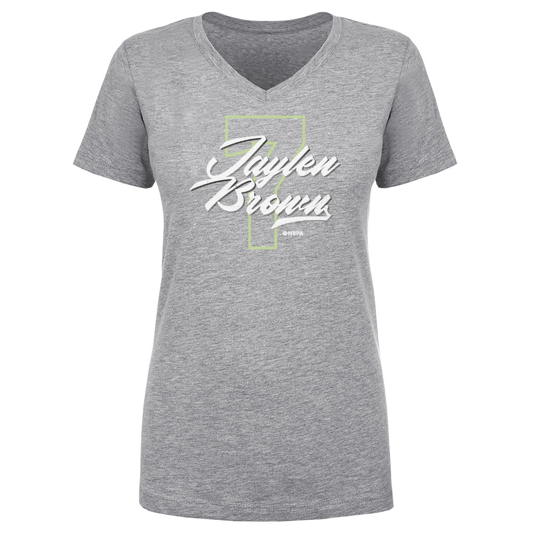 Jaylen Brown Boston Number Script WHT