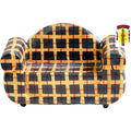 Wood Two Seater Sofa Stripes Toy Furniture 