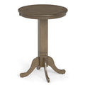 Wood Pub Round Dining Table with Pedestal Base