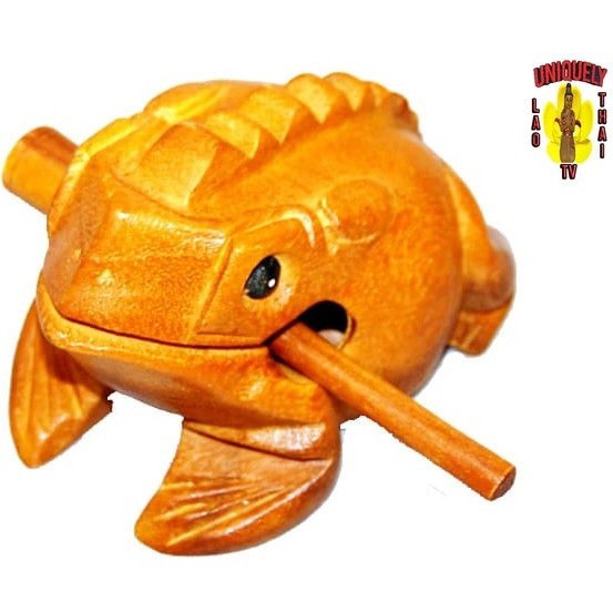 Wooden Croaking Frog 5" Long Frog Rasp Guiro