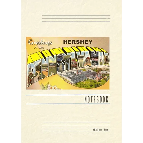 Vintage Lined Notebook Greetings from Hershey, Pennsylvania - Paperback