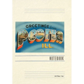 Vintage Lined Notebook Greetings from Peoria, Illinois - Paperback