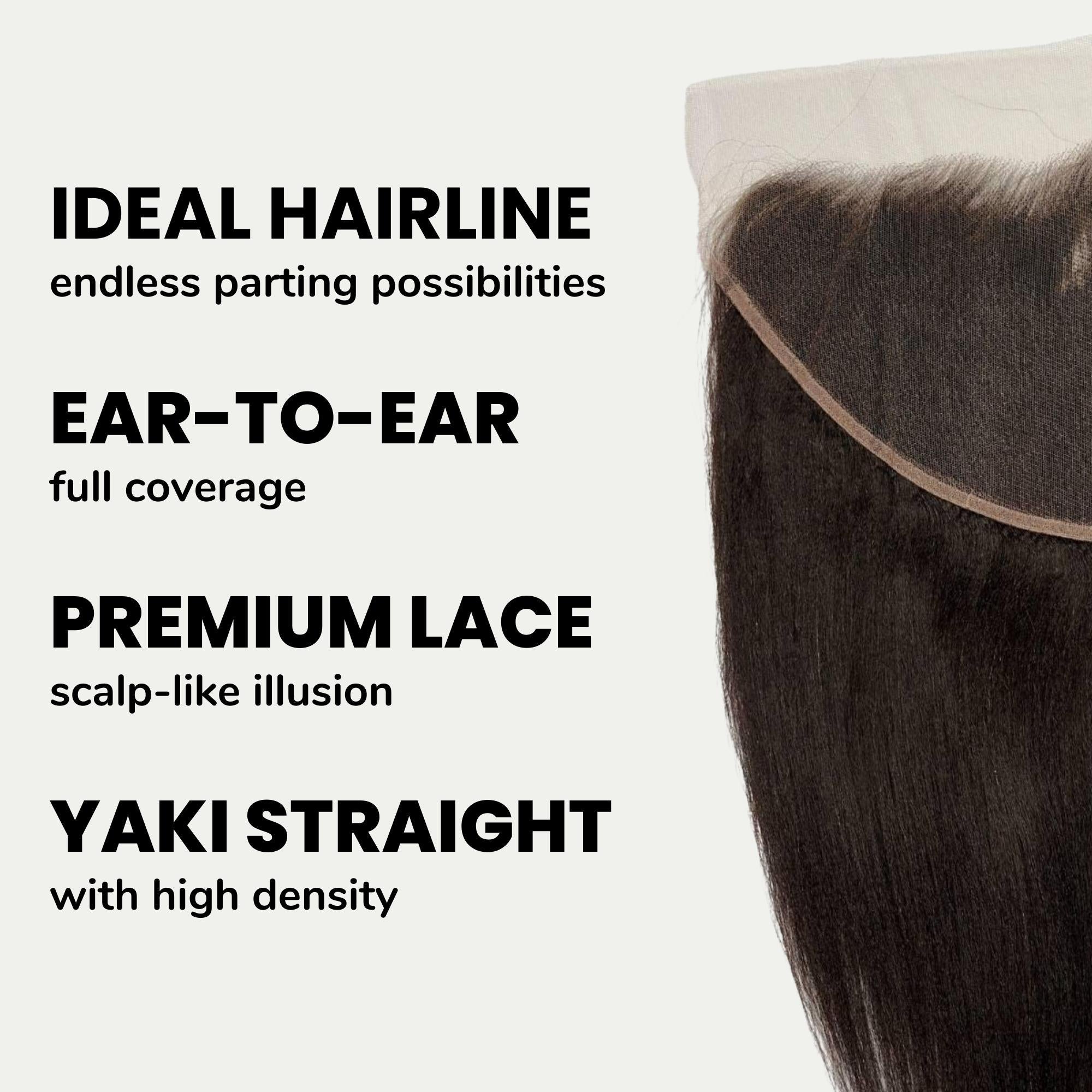 Yaki Straight 13x6 HD Lace Human Hair Frontal