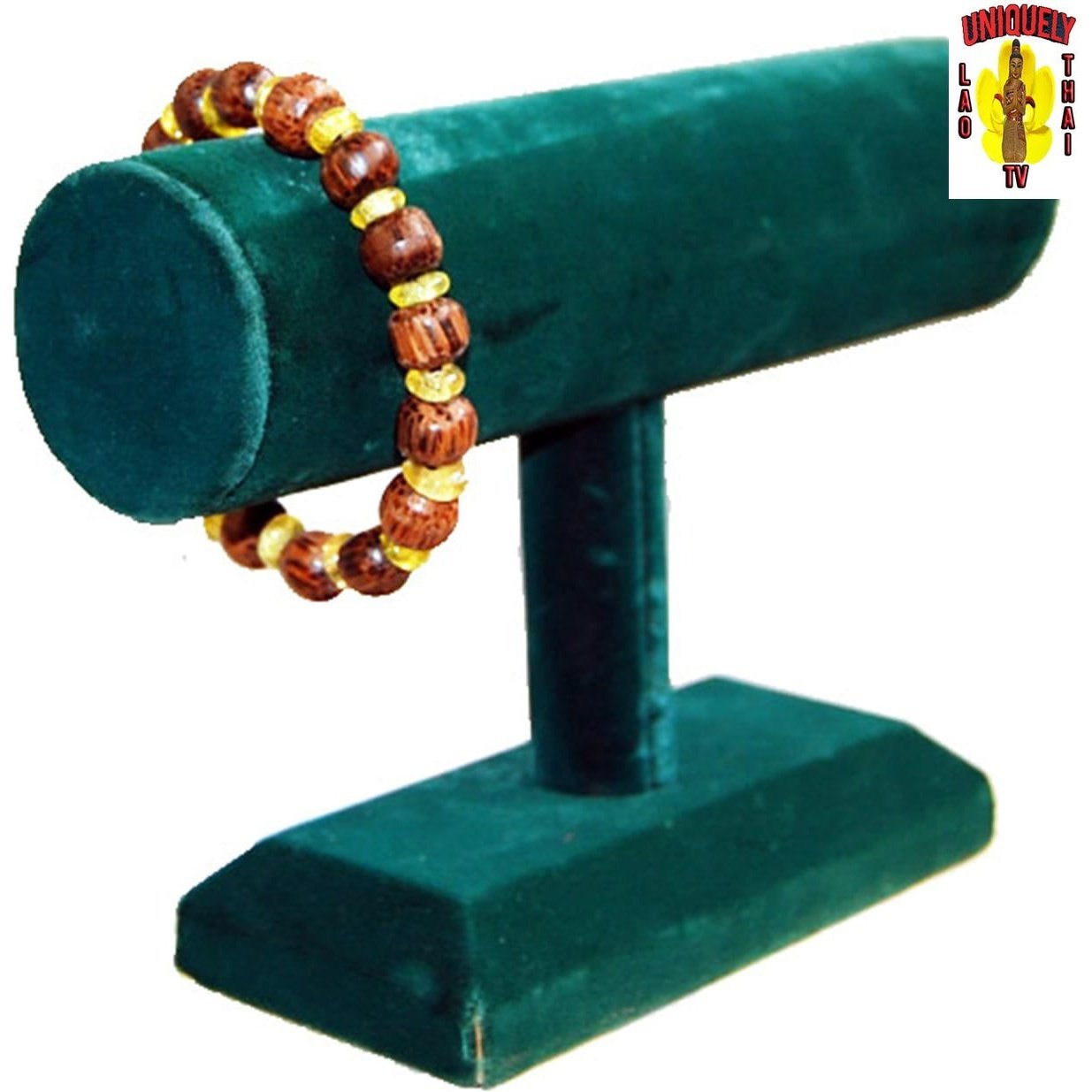 Yellow Wood Bead Bracelet