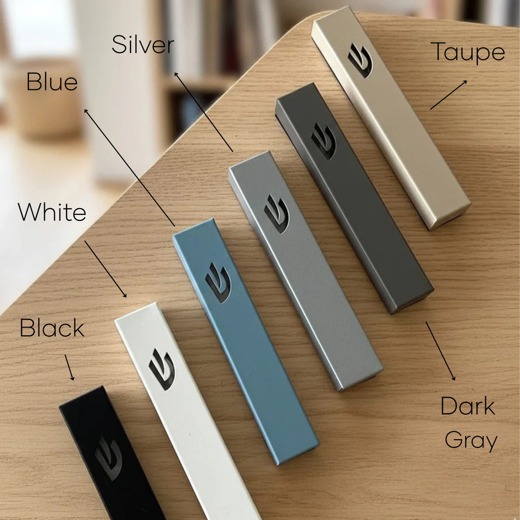 Classic Stainless Steel Mezuzah – Minimalist Judaica - Sweetheart Series