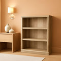 3 Shelf Bookcase In Lintel Oak Finish For Living Room