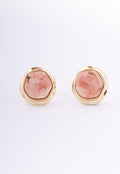 Opulence Opal Studs in Iridescent Pink
