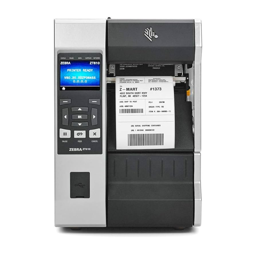 Zebra Industrial Label Printer ZT610 600 DPI 4.09" Width ZT61046-T010100Z