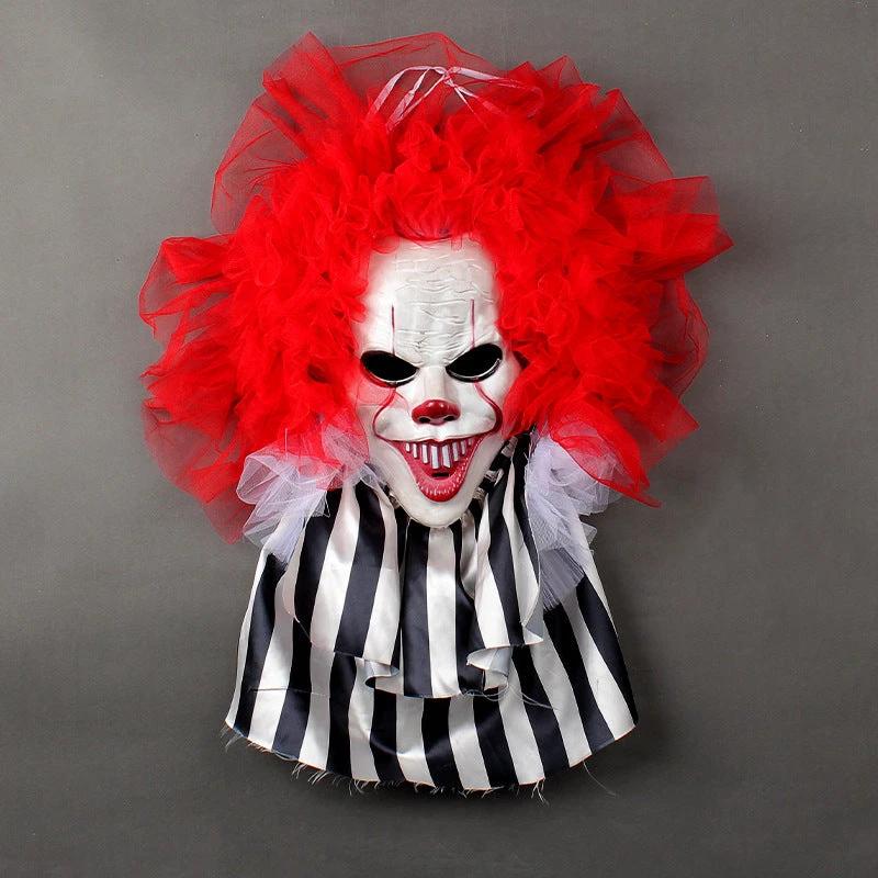 Spooktacular Halloween Horror Clown Wreath - Frightful Door Decor!