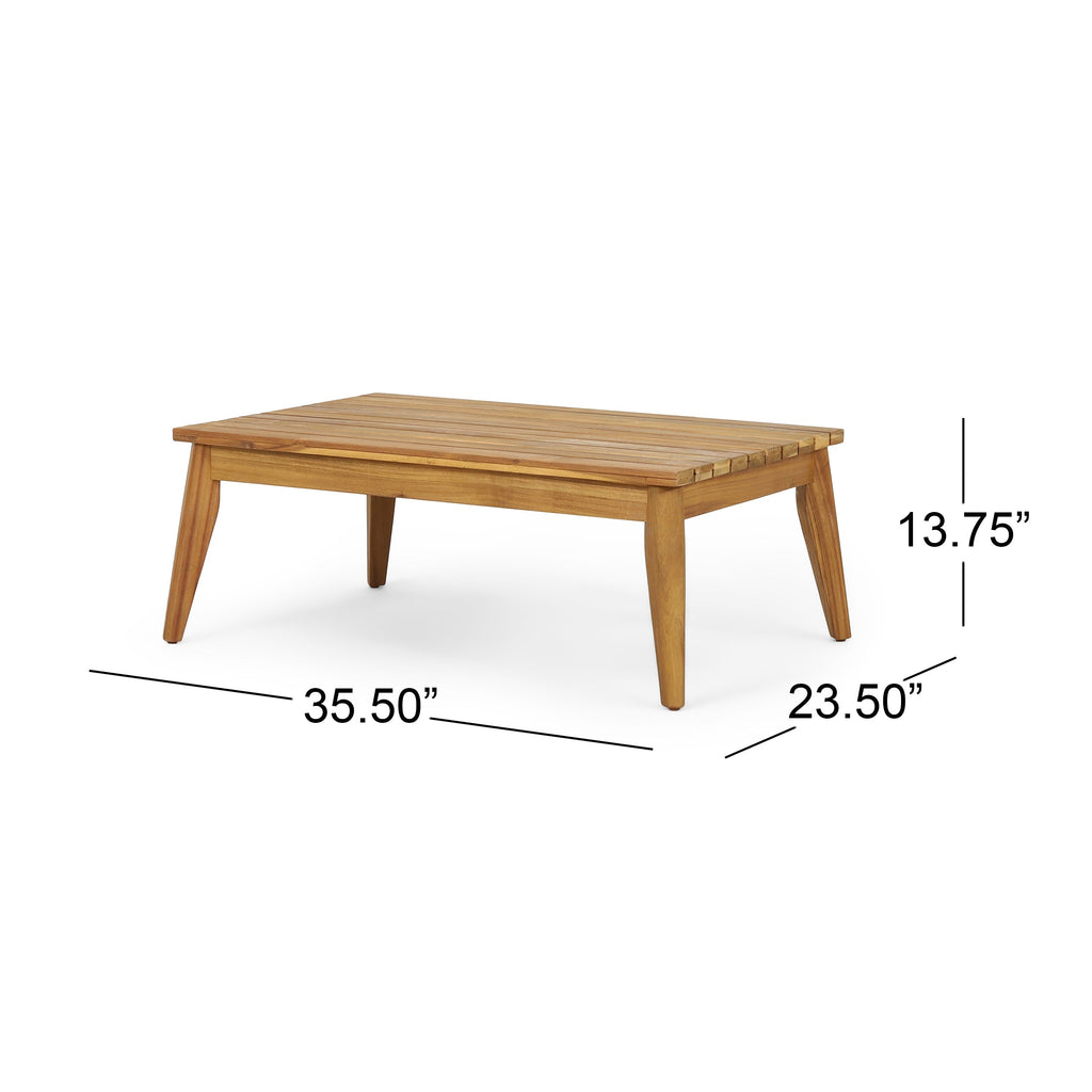 Outdoor Chat Set Acacia Wood Rope Teak Cushions 4 Piece Seats 4