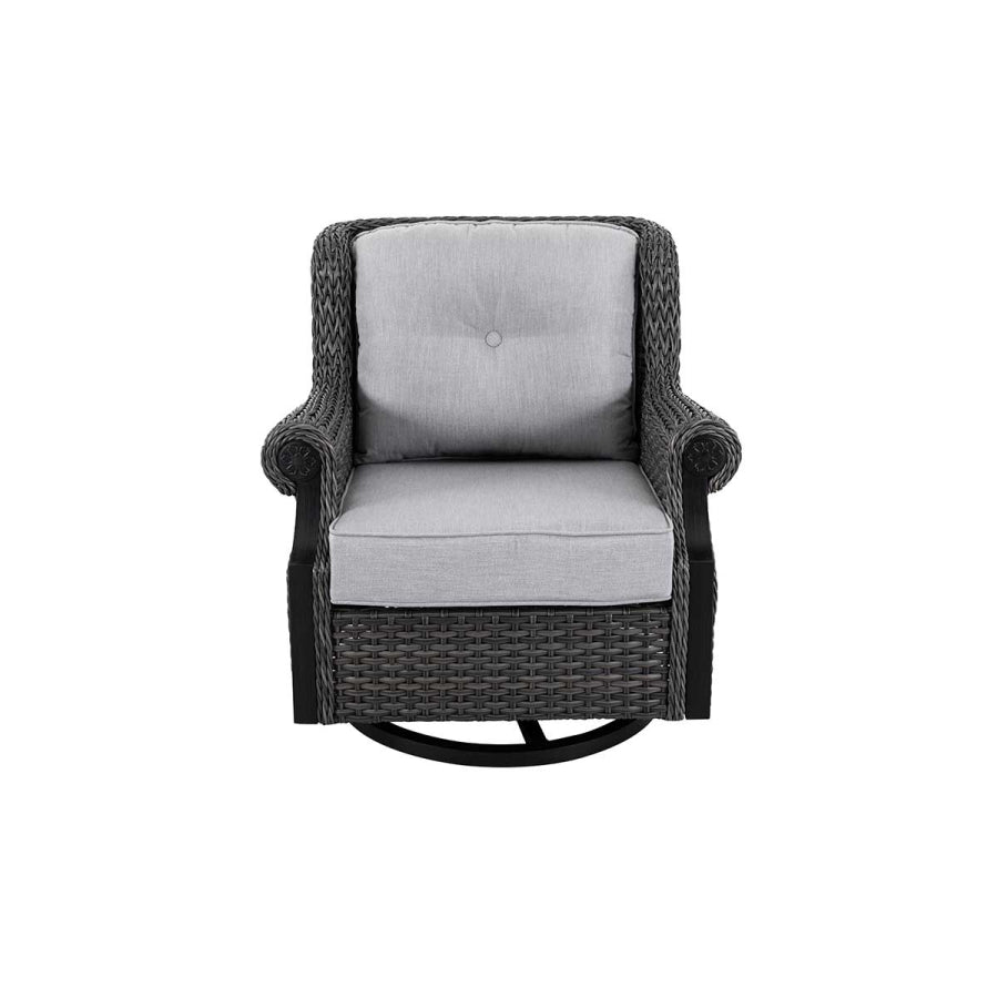 2 Lassen Wicker Swivel Rocking Chair
