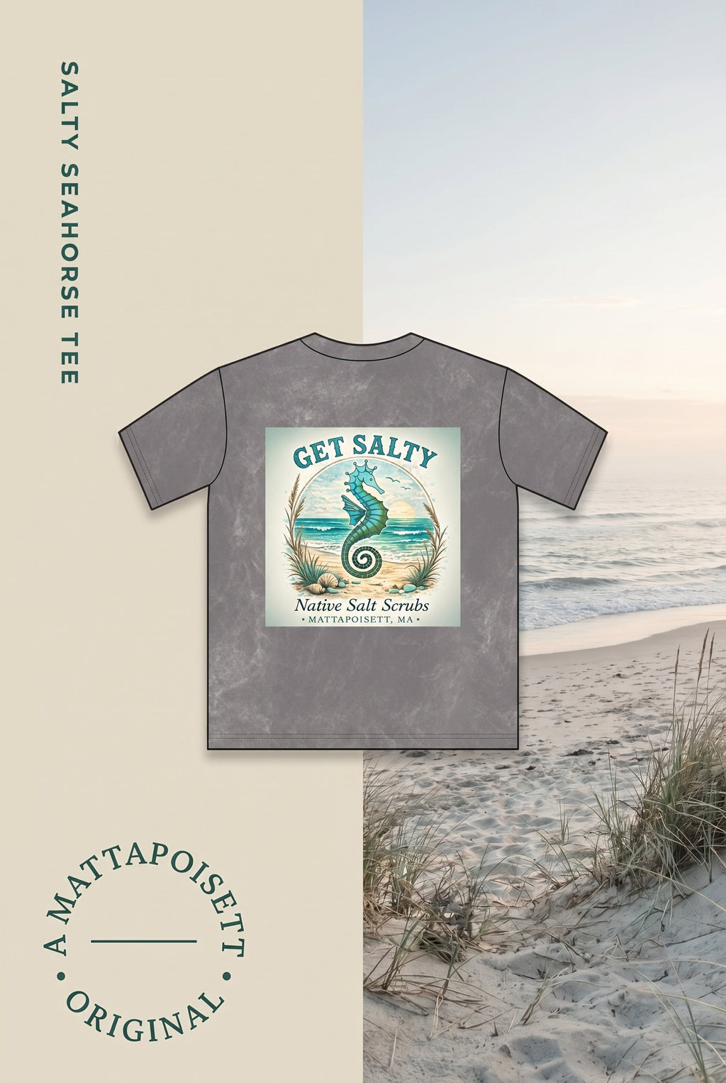 Get Salty — Vintage Mineral Wash Crewneck Tee