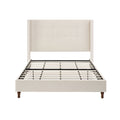 Peyton - Upholstered Bed With 54" High Headboard, Traditional Hand Buttoned Tufting
