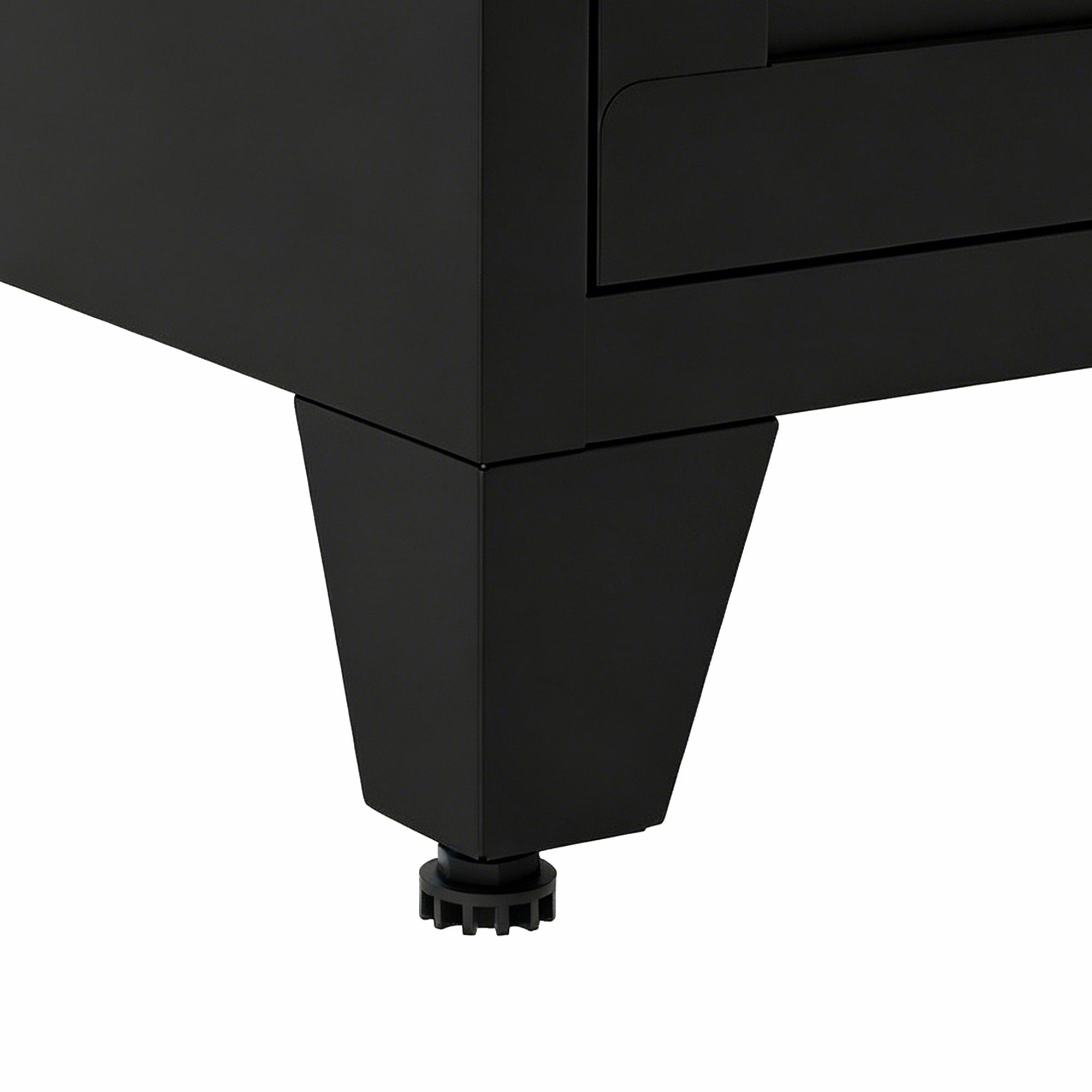 Dresser 6-Drawer Black Steel Smooth-Glide Powder Coat 47.3x15.8x30 In